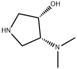 3-Pyrrolidinol, 4-(dimethylamino)-, (3S,4R)- 구조식 이미지