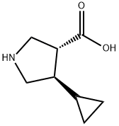 (3R,4R)-4-cyclopropylpyrrolidine-3-carboxylic acid Structure