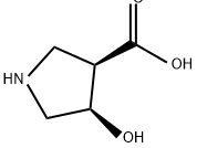 3-Pyrrolidinecarboxylic acid, 4-hydroxy-, (3R,4R)- 구조식 이미지