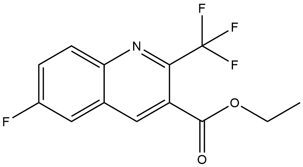 ethyl 6-fluoro-2-(trifluoromethyl)quinoline-3-carboxylate Structure