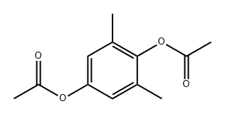 1,4-Benzenediol, 2,6-dimethyl-, 1,4-diacetate 구조식 이미지