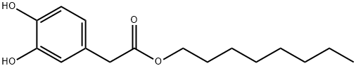 Benzeneacetic acid, 3,4-dihydroxy-, octyl ester Structure