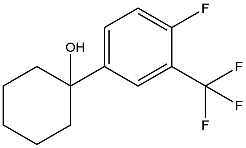 1-(4-fluoro-3-(trifluoromethyl)phenyl)cyclohexanol Structure