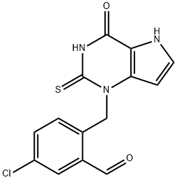 5-chloro-2-((4-oxo-2-thioxo-2,3,4,5-tetrahydro-1H-pyrrolo[3,2-d]pyrimidin-1-yl)methyl)benzaldehyde Structure