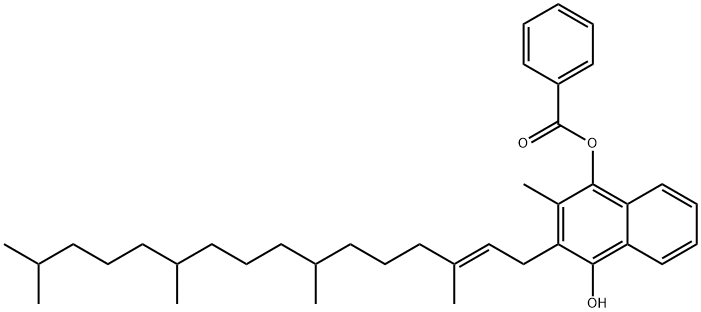 (E)-4-hydroxy-2-methyl-3-(3,7,11,15-tetramethylhexadec-2-en-1-yl)naphthalen-1-yl benzoate Structure