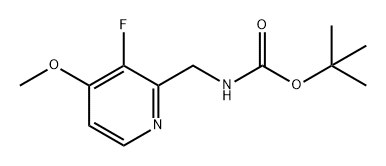 Carbamic acid, N-[(3-fluoro-4-methoxy-2-pyridinyl)methyl]-, 1,1-dimethylethyl ester Structure