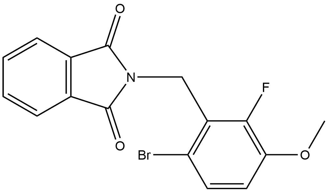 2-[(6-Bromo-2-fluoro-3-methoxyphenyl)methyl]-1H-isoindole-1,3(2H)-dione 구조식 이미지