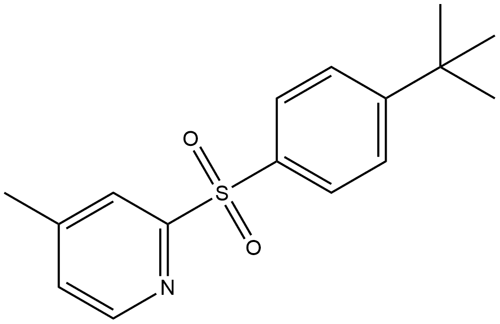 2-[[4-(1,1-Dimethylethyl)phenyl]sulfonyl]-4-methylpyridine Structure