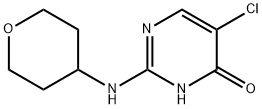 5-chloro-2-((tetrahydro-2H-pyran-4-yl)amino)pyrimidin-4-ol Structure