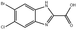 1H-Benzimidazole-2-carboxylic acid, 6-bromo-5-chloro- Structure