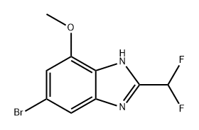 1H-Benzimidazole, 5-bromo-2-(difluoromethyl)-7-methoxy- Structure