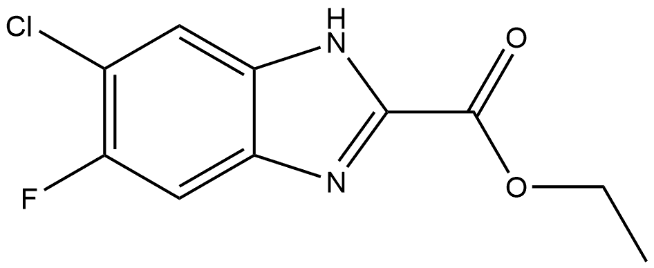 Ethyl 6-Chloro-5-fluorobenzimidazole-2-carboxylate Structure