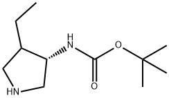 Carbamic acid, N-[(3S)-4-ethyl-3-pyrrolidinyl]-, 1,1-dimethylethyl ester Structure