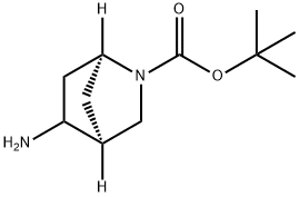 2-Azabicyclo[2.2.1]heptane-2-carboxylic acid, 5-amino-, 1,1-dimethylethyl ester, (1S,4S)- Structure