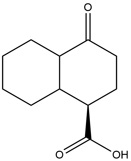 (1R)-4-oxo-decahydronaphthalene-1-carboxylic acid Structure