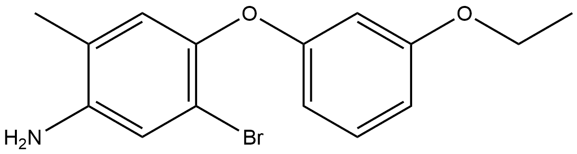 5-Bromo-4-(3-ethoxyphenoxy)-2-methylbenzenamine Structure