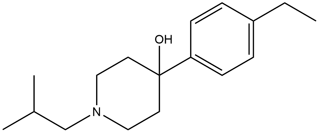 4-(4-Ethylphenyl)-1-(2-methylpropyl)-4-piperidinol Structure