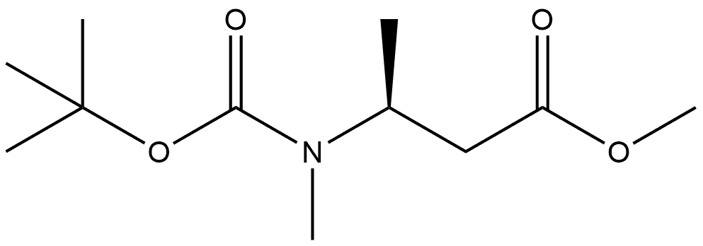 (S)-methyl 3-((tert-butoxycarbonyl)(methyl)amino)butanoate 구조식 이미지