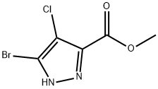 1H-Pyrazole-3-carboxylic acid, 5-bromo-4-chloro-, methyl ester Structure