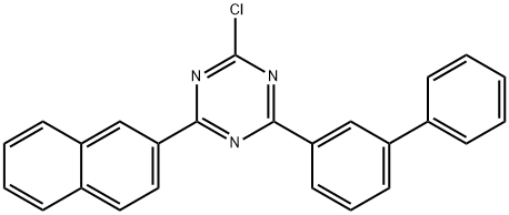 1,3,5-Triazine, 2-[1,1'-biphenyl]-3-yl-4-chloro-6-(2-naphthalenyl)- Structure