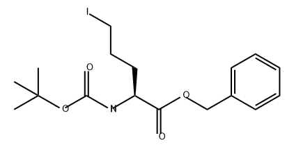 Norvaline, N-[(1,1-dimethylethoxy)carbonyl]-5-iodo-, phenylmethyl ester Structure