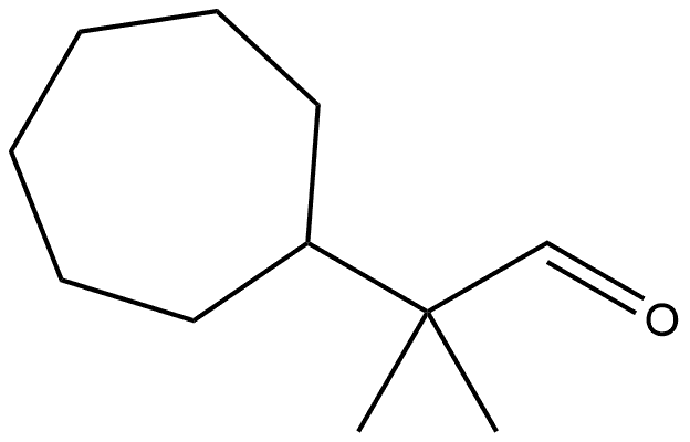 Cycloheptaneacetaldehyde, α,α-dimethyl- Structure