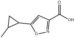 5-(2-methylcyclopropyl)-1,2-oxazole-3-carboxylic
acid Structure