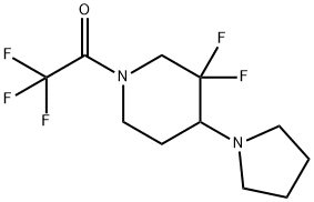 Ethanone, 1-[3,3-difluoro-4-(1-pyrrolidinyl)-1-piperidinyl]-2,2,2-trifluoro- Structure