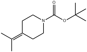 1-Piperidinecarboxylic acid, 4-(1-methylethylidene)-, 1,1-dimethylethyl ester Structure