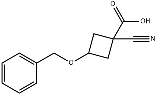 Cyclobutanecarboxylic acid, 1-cyano-3-(phenylmethoxy)- 구조식 이미지