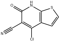 Thieno[2,3-b]pyridine-5-carbonitrile, 4-chloro-6,7-dihydro-6-oxo- Structure