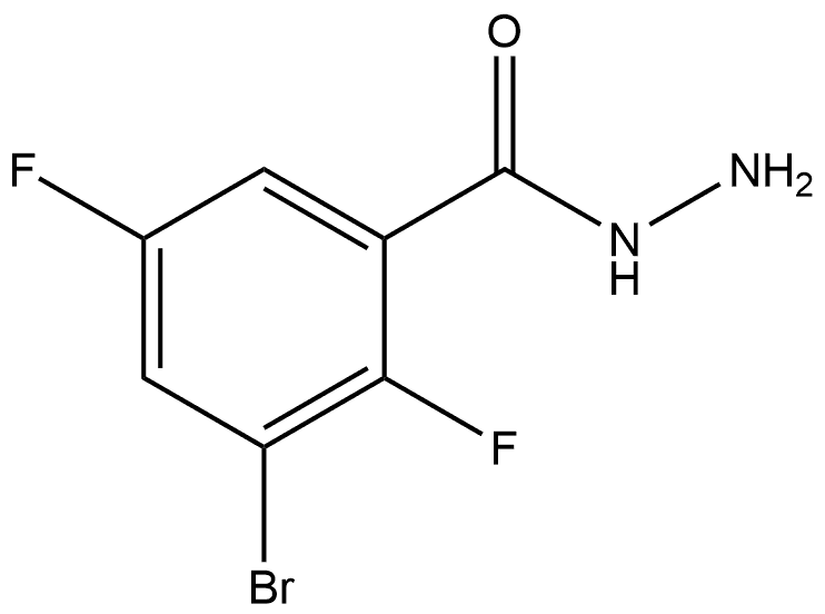 3-Bromo-2,5-difluorobenzoic acid hydrazide Structure