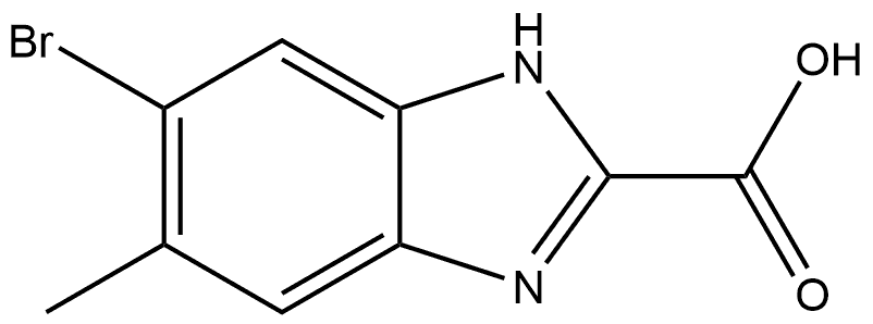 5-Bromo-6-methylbenzimidazole-2-carboxylic Acid Structure