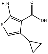 3-Thiophenecarboxylic acid, 2-amino-4-cyclopropyl- Structure