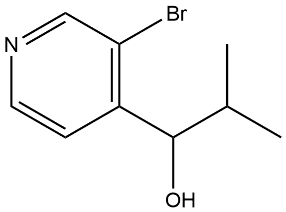 1-(3-bromopyridin-4-yl)-2-methylpropan-1-ol Structure