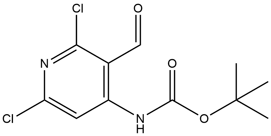 1,1-Dimethylethyl N-(2,6-dichloro-3-formyl-4-pyridinyl)carbamate Structure
