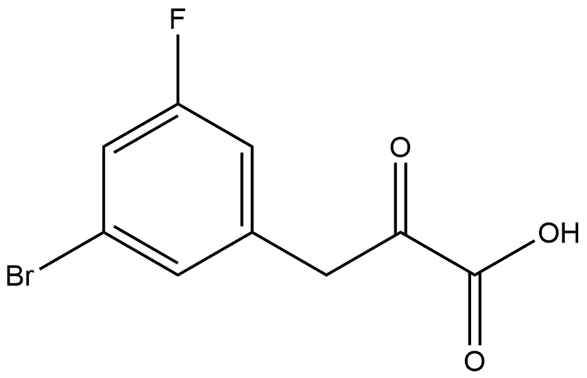 Benzenepropanoic acid, 3-bromo-5-fluoro-α-oxo- Structure