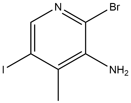 2-bromo-5-iodo-4-methylpyridin-3-amine Structure