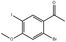 2'-Bromo-5'-iodo-4'-methoxyacetophenone Structure