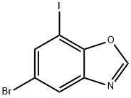 5-Bromo-7-iodo-1,3-benzoxazole Structure