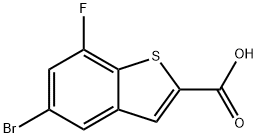 Benzo[b]thiophene-2-carboxylic acid, 5-bromo-7-fluoro- Structure