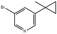 Pyridine, 3-bromo-5-(1-methylcyclopropyl)- Structure