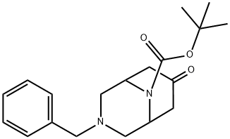 3,9-Diazabicyclo[3.3.1]nonane-9-carboxylic acid, 7-oxo-3-(phenylmethyl)-, 1,1-dimethylethyl ester Structure