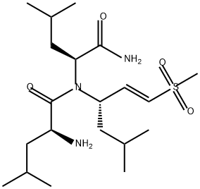 L-Leucinamide, L-leucyl-N-[(1S)-3-methyl-1-[(1E)-2-(methylsulfonyl)ethenyl]butyl]- (9CI) Structure