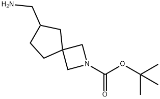 2-Azaspiro[3.4]octane-2-carboxylic acid, 6-(aminomethyl)-, 1,1-dimethylethyl ester Structure