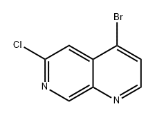 1,7-Naphthyridine, 4-bromo-6-chloro- Structure