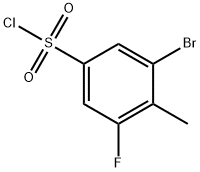 Benzenesulfonyl chloride, 3-bromo-5-fluoro-4-methyl- Structure