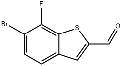 6-Bromo-7-fluorobenzo[b]thiophene-2-carboxaldehyde 구조식 이미지