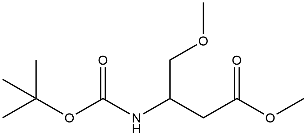 methyl 3-((tert-butoxycarbonyl)amino)-4-methoxybutanoate Structure