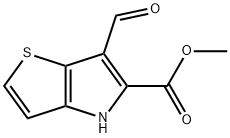 methyl
6-formyl-4H-thieno[3,2-b]pyrrole-5-carboxylate Structure